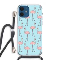 Anything Flamingoes: iPhone 12 Transparant Hoesje met koord