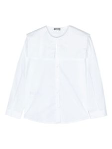 Il Gufo chemise à plastron contrastant - Blanc