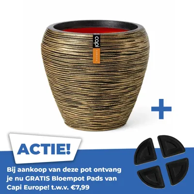 Vaas taps rond rib d42xh38 zwart gd