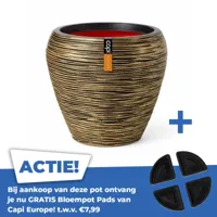 Vaas taps rond rib d42xh38 zwart gd