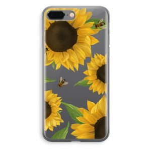 Sunflower and bees: iPhone 8 Plus Transparant Hoesje