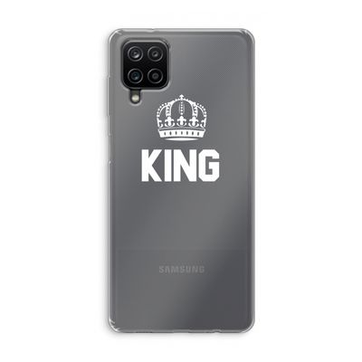 King zwart: Samsung Galaxy A12 Transparant Hoesje