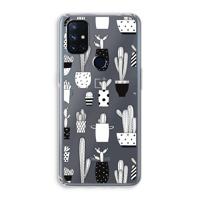 Cactusmotief: OnePlus Nord N10 5G Transparant Hoesje - thumbnail