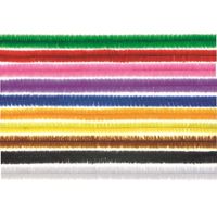 Chenilledraad - 10x - regenboog mix - 50 cm - hobby/knutsel materialen