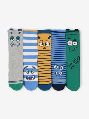 Set van 5 paar sokken voor jongens blauw Set van 5 paar sokken voor jongens blauw