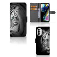 Motorola Moto G52 | Moto G82 | Telefoonhoesje | Met pasjeshouder | Tijger