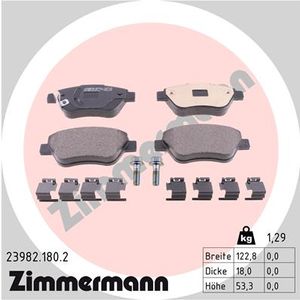 Remblokkenset, schijfrem ZIMMERMANN, u.a. für Opel, Vauxhall