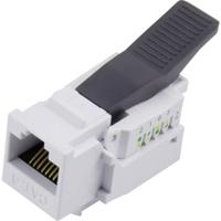 TRU COMPONENTS RJ45-koppeling, Cat. 6 93038C375 Koppeling, recht Grijs 1 stuk(s)