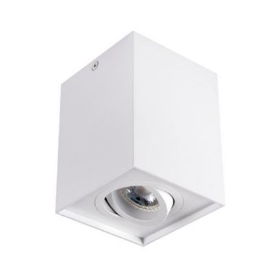 Opbouwspot vierkant - Gord1 - Wit - Kantelbaar - 96x96x125mm