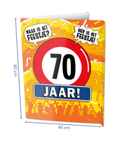 Raambord 70 Jaar Verjaardag (60x45cm)