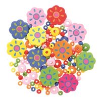 Sieraden maken kralenmix 75x stuks set bloemen/bloemetjes   - - thumbnail