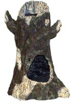 Polyresin ornament boomstronk hoog met gat 25x25x36 cm - Gebr de boon