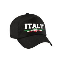 Italie / Italy landen pet / baseball cap zwart voor volwassenen   - - thumbnail