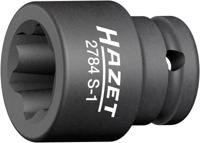 HAZET Krachtdopsleutel · met speciaal profiel 2784S-1 · 1/2 inch (12,5 mm) vierkant hol · Ribbelprofiel · 39 mm