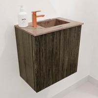 Toiletmeubel Mondiaz Joya Dlux | 40 cm | Meubelkleur Shadow | Faye wastafel Arena Wasbak Rechts | 1 kraangat