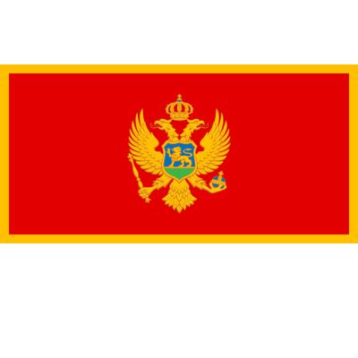 Vlag Montenegro - 90 x 150 cm - feestartikelen - Montenegro landen thema - supporter/fan