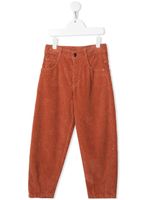 Brunello Cucinelli Kids jean cigarette en velours côtelé - Orange
