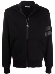 Moncler hoodie zippé à patch logo - Noir