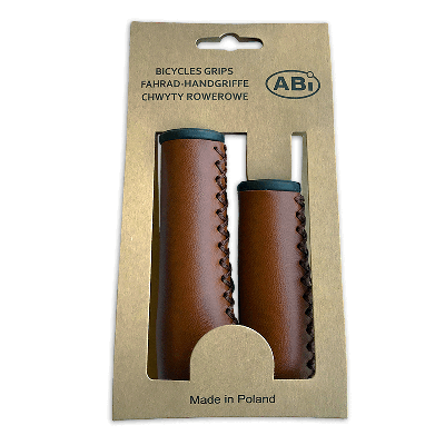 ABI echt lederen fiets handvatten 120/95mm