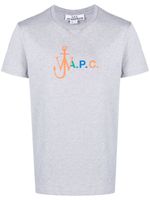 A.P.C. x JW Anderson t-shirt à logo imprimé - Gris - thumbnail