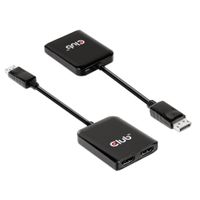 CLUB3D Multi Stream Transport (MST) Hub DisplayPort 1.4 to HDMI Dual Monitor 4K60Hz M/F - thumbnail