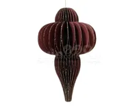 Kerstornament Papieren Pegel 40cm Maroon