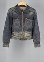 Replay Blue vintage denim jacket in size S for Unisex