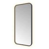 Hotbath &More Mirrors Soft Square LED Badkamerspiegel - Rechthoek - 100 x 50 cm - Geborsteld Zwart Pvd