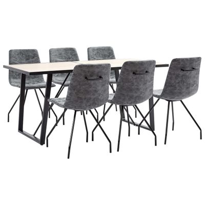 vidaXL 7-delige Eethoek kunstleer zwart vidaXL 7-delige Eethoek kunstleer zwart