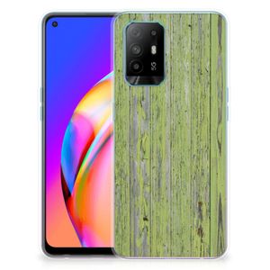 OPPO A94 5G | Reno5 Z Bumper Hoesje Green Wood