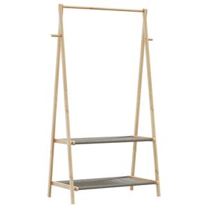 VidaXL Kledingrek met schappen 96x45,5x150,5 cm bamboe