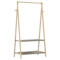 VidaXL Kledingrek met schappen 96x45,5x150,5 cm bamboe