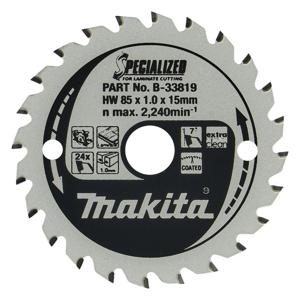 Makita Cirkelzaagblad voor Laminaat | Specialized: Gemelamineerd | Ø 85mm Asgat 15mm 24T - B-33819