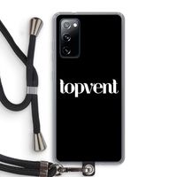 Topvent Zwart: Samsung Galaxy S20 FE / S20 FE 5G Transparant Hoesje met koord