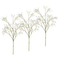 Set van 7x stuks kunstbloemen Gipskruid takken wit 65 cm - thumbnail