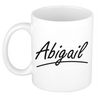 Abigail voornaam kado beker / mok sierlijke letters - gepersonaliseerde mok met naam   - - thumbnail