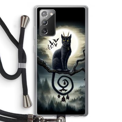 Moonlight Companions: Samsung Galaxy Note 20 / Note 20 5G Transparant Hoesje met koord
