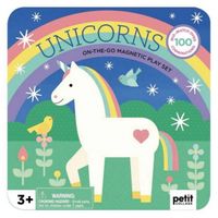 Petit Collage magnetische speelset eenhoorn meisjes karton - thumbnail