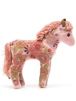 Anke Drechsel peluche cheval à broderies - Rose