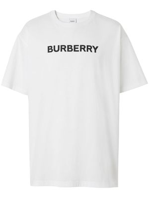 Burberry t-shirt en coton à logo imprimé - Blanc