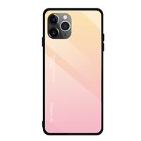 Voor iPhone 11 Pro Max gradiënt kleur glas geval (roze)