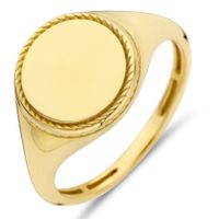 Ring Graveerplaat rond geelgoud 11,5 mm
