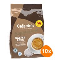 Caféclub - Supercreme Koffiepads Dark Roast - 10x 36 pads