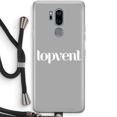 Topvent Grijs Wit: LG G7 Thinq Transparant Hoesje met koord