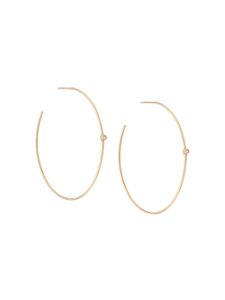 Zoë Chicco 14kt yellow gold single bezel diamond hoops - Or