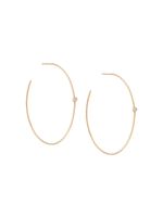 Zoë Chicco 14kt yellow gold single bezel diamond hoops - Or Zoë Chicco 14kt yellow gold single bezel diamond hoops - Or