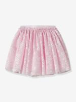 Korte rok voor meisjes van tule met bloemenmotief NAME IT lichtroze.