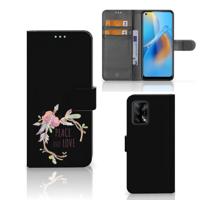 OPPO A74 4G Leuk Hoesje Boho Text | Portemonnee hoesje