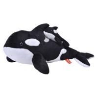 Wild Republic Knuffel - orka - met jong - knuffeldier - 38 cm - pluche