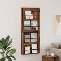 Tijdschrift Rek 2 pcs Oudhout 60 x 12 x 70 cm Bewerkt hout